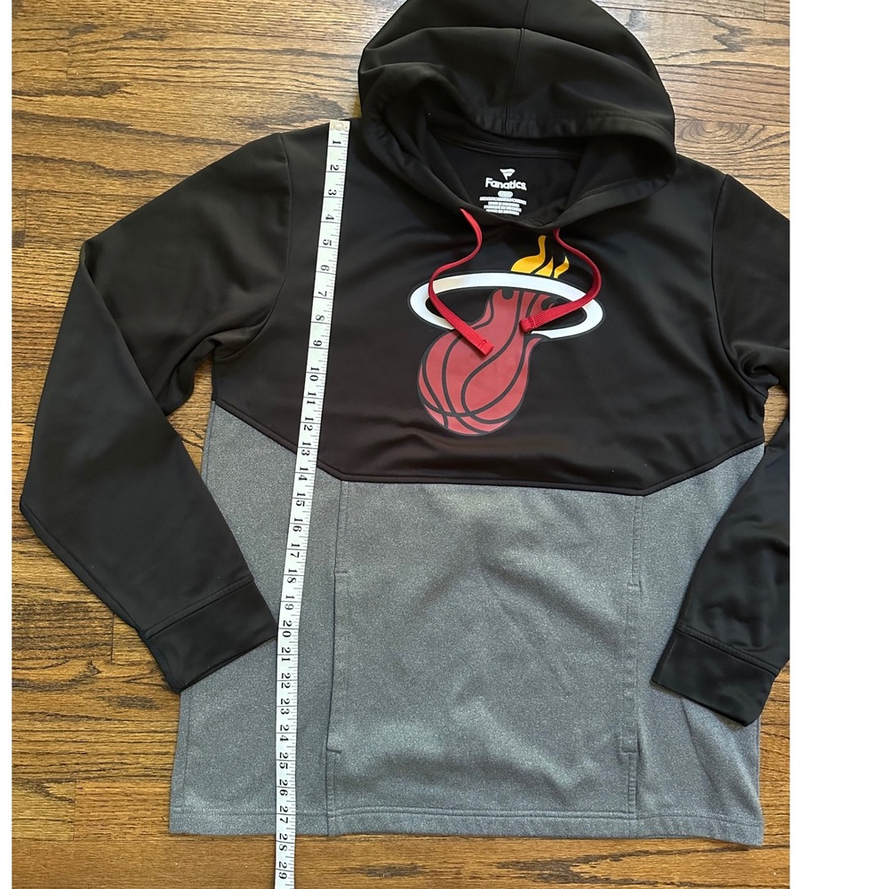 Fanatics Men's NBA Black Miami Heat Hooded Sweatshirt Size Medium - Picture 3 of 4